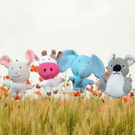 Quilted Animal Squeaky Toys