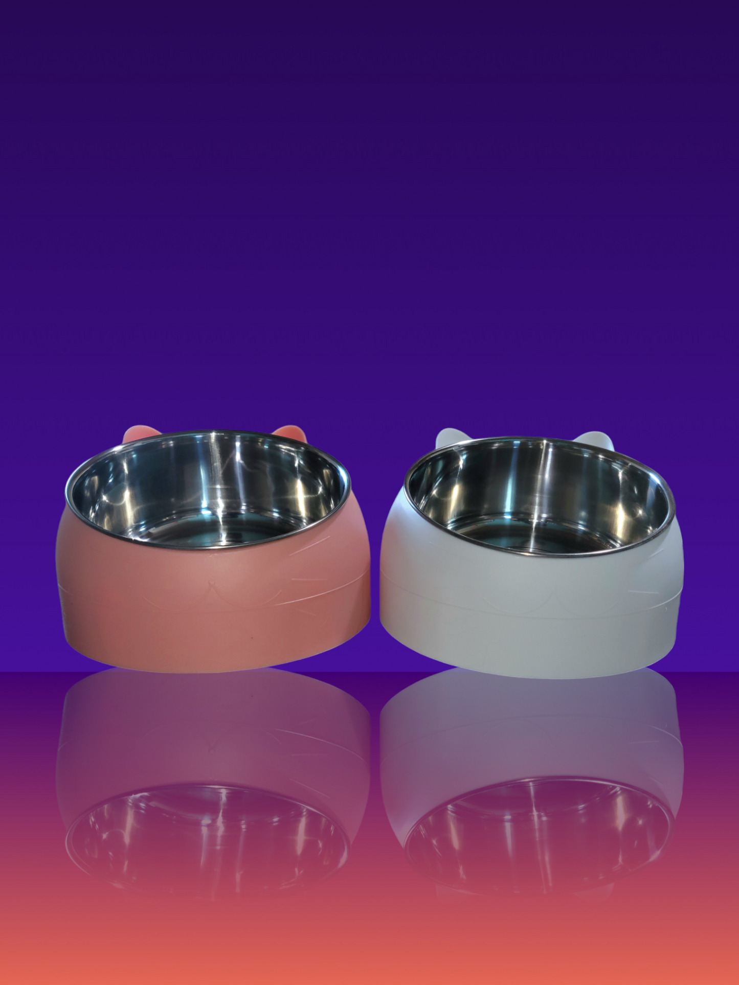 Tilted Cat Bowls