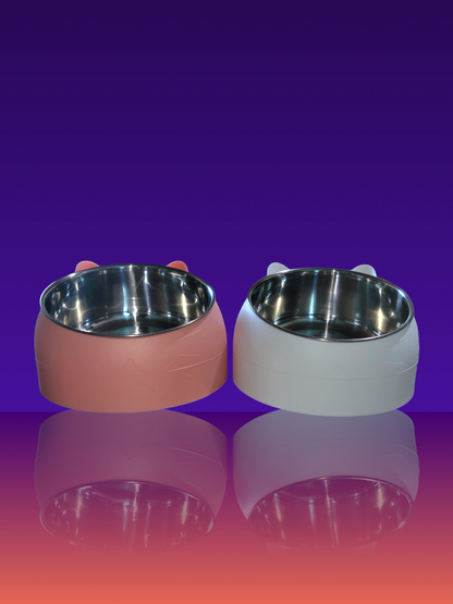 Tilted Cat Bowls